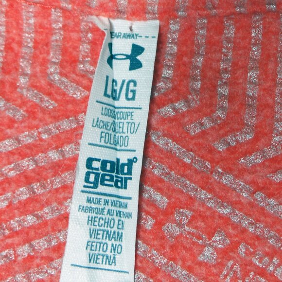 Auburn University AU Under Armour ColdGear Orange & Blue Zip Front Pullover Sz L - Picture 8 of 8